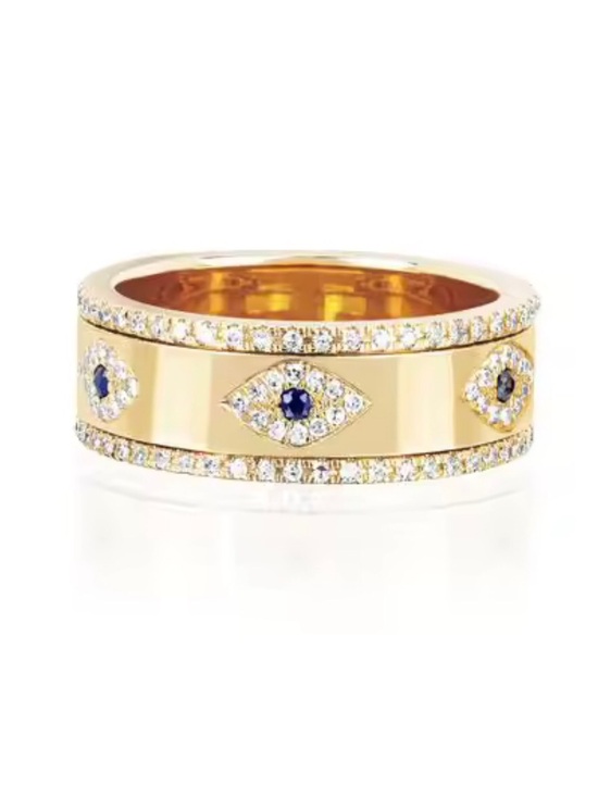 Jewelry - 18k Sapphire Evil Eye Band